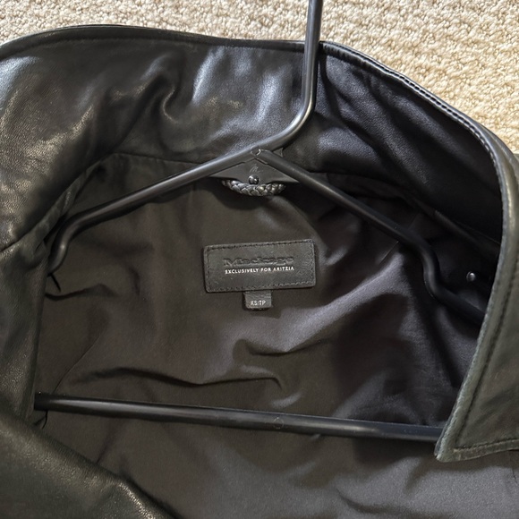 Mackage x Aritzia Kenya Women's Black Leather Jacket - Picture 3 of 4